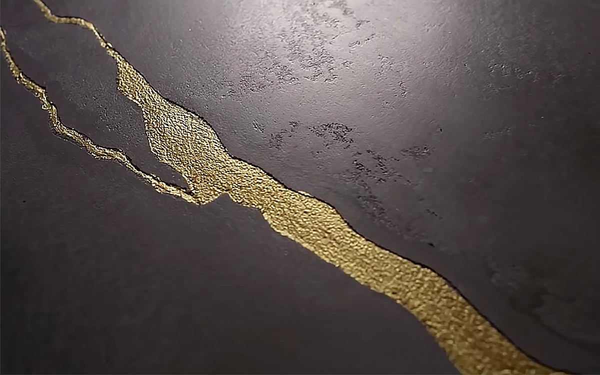 Textured decorative plaster wall finish with tactile handcrafted surface by Ana Kleo